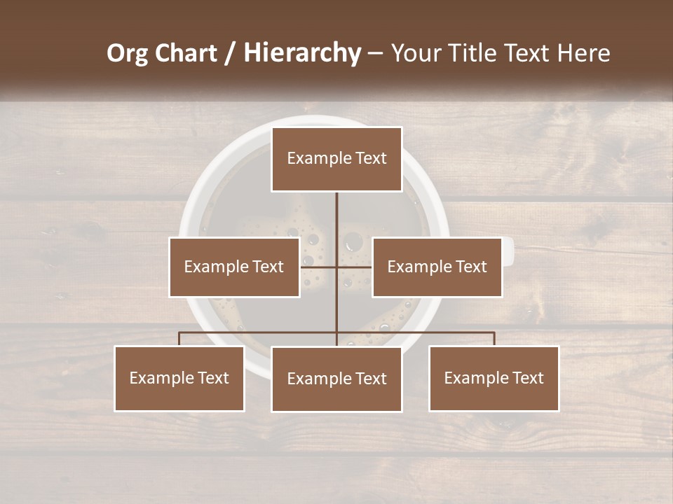 A Cup Of Coffee On A Wooden Table PowerPoint Template