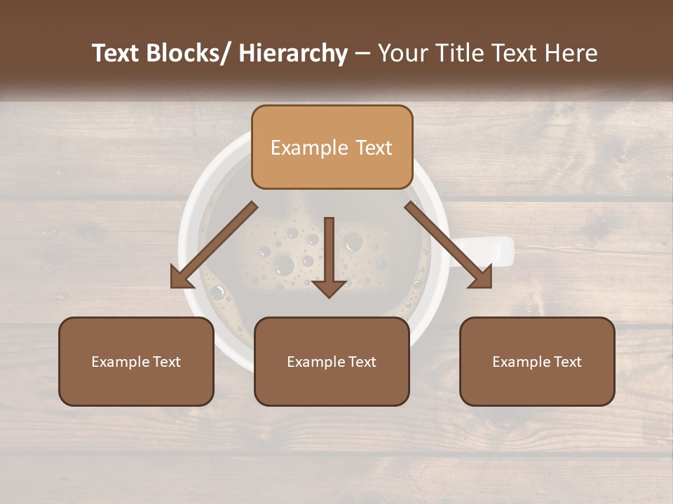 A Cup Of Coffee On A Wooden Table PowerPoint Template