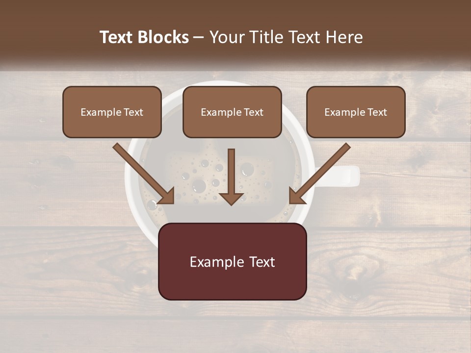 A Cup Of Coffee On A Wooden Table PowerPoint Template