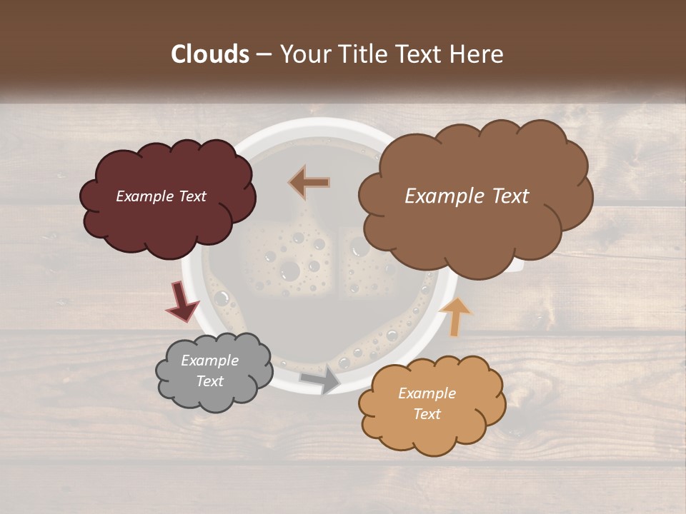 A Cup Of Coffee On A Wooden Table PowerPoint Template