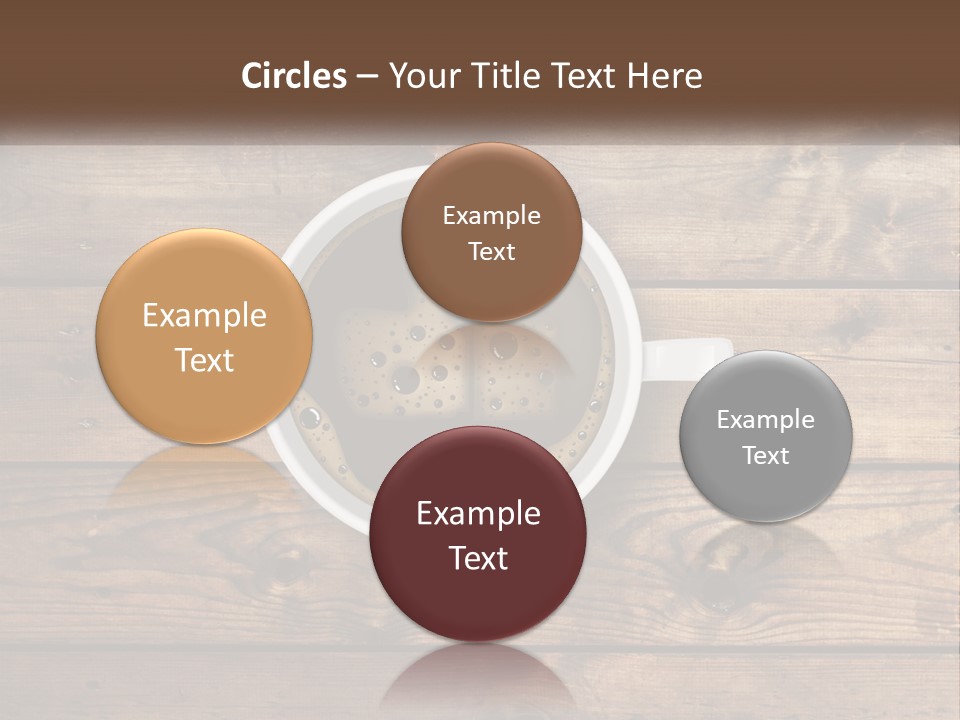 A Cup Of Coffee On A Wooden Table PowerPoint Template