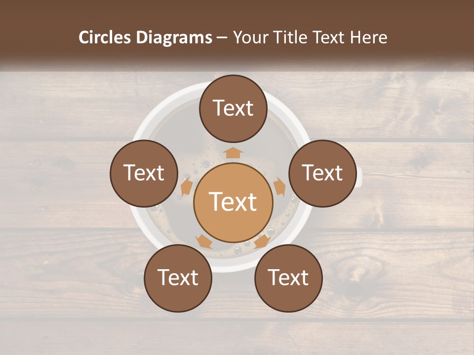 A Cup Of Coffee On A Wooden Table PowerPoint Template