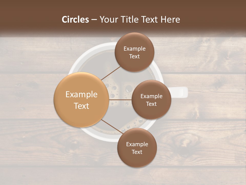 A Cup Of Coffee On A Wooden Table PowerPoint Template