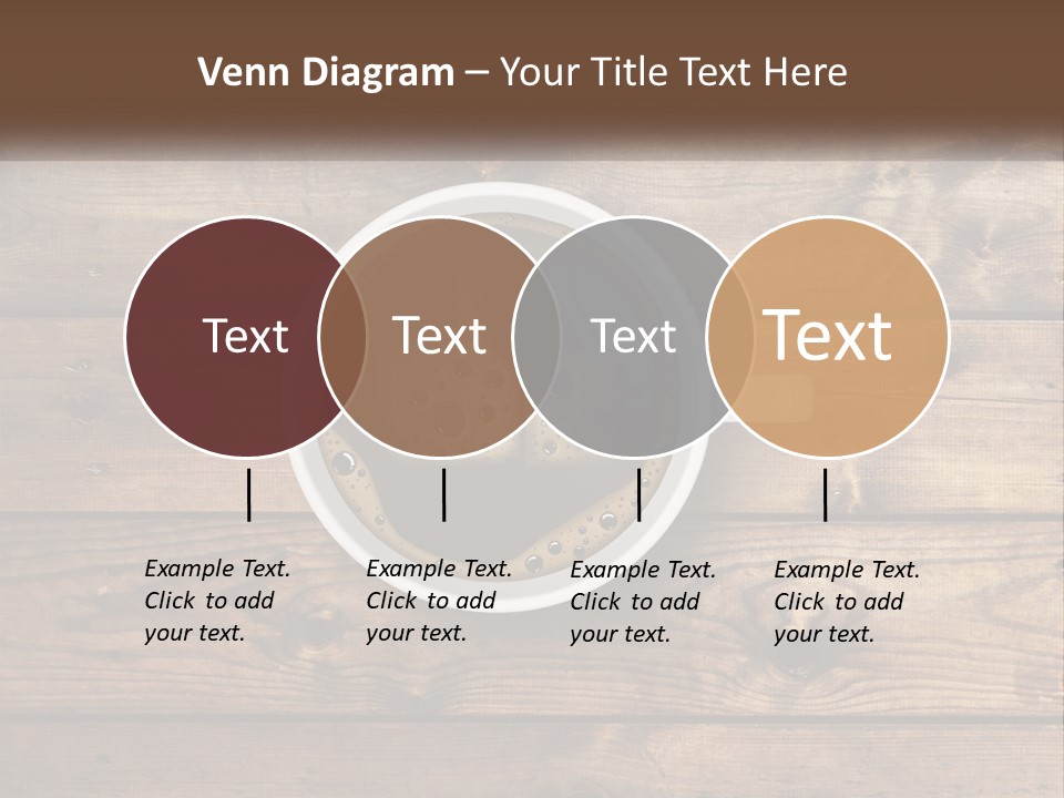 A Cup Of Coffee On A Wooden Table PowerPoint Template