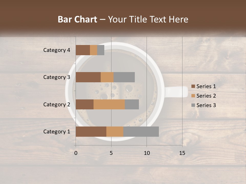 A Cup Of Coffee On A Wooden Table PowerPoint Template