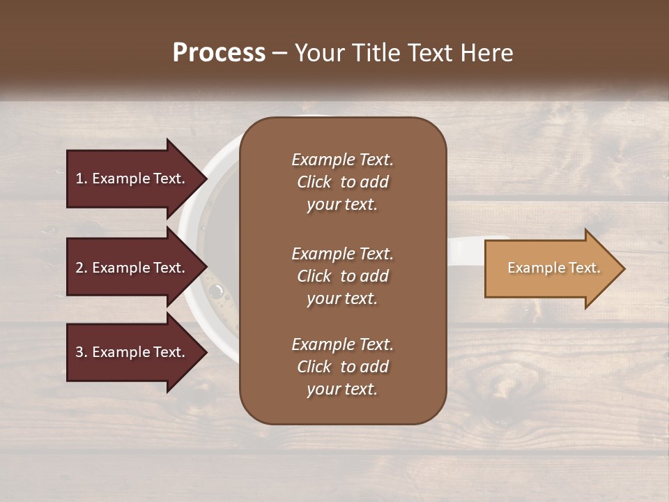 A Cup Of Coffee On A Wooden Table PowerPoint Template