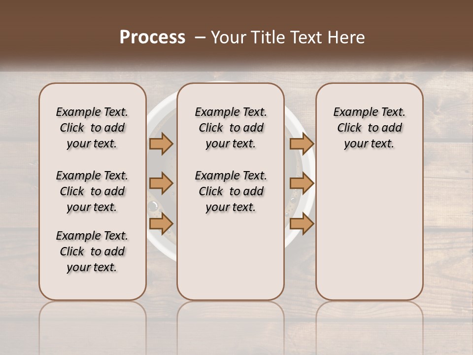 A Cup Of Coffee On A Wooden Table PowerPoint Template