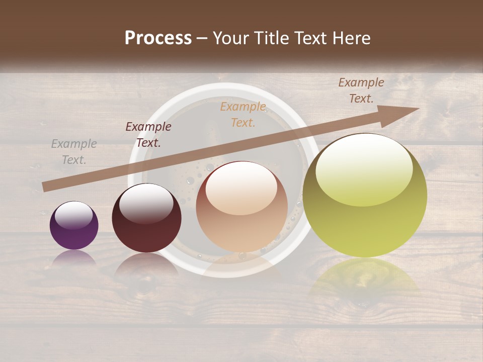 A Cup Of Coffee On A Wooden Table PowerPoint Template