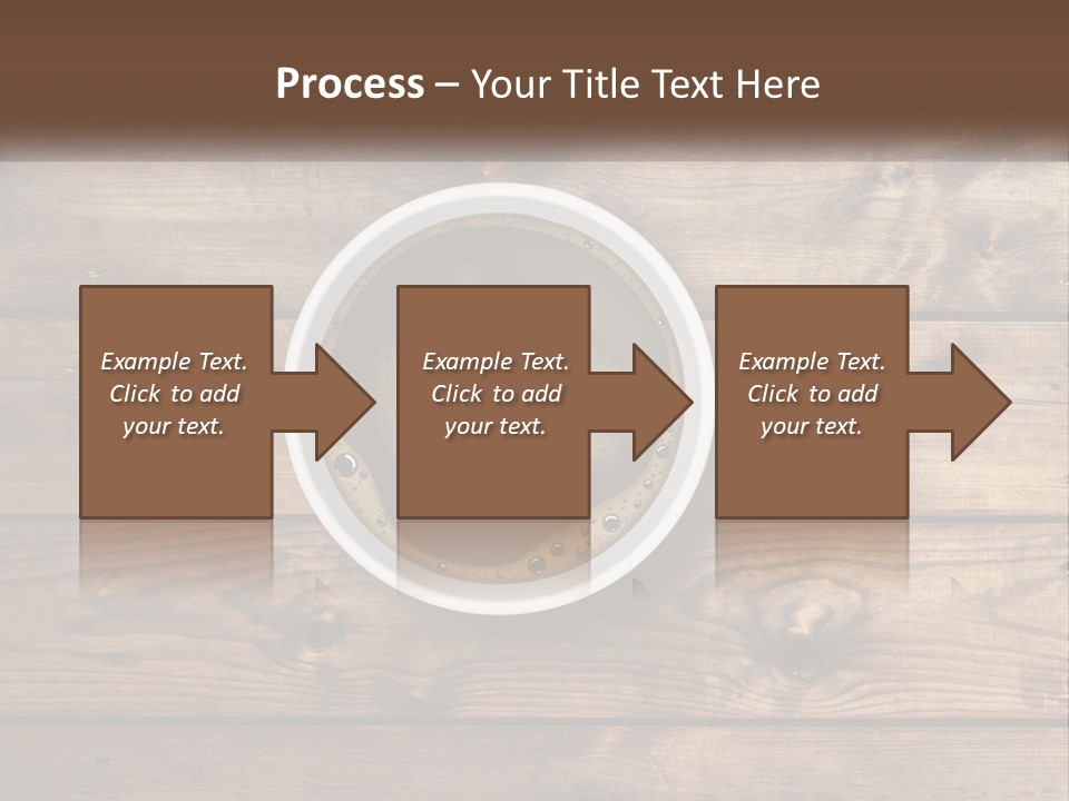 A Cup Of Coffee On A Wooden Table PowerPoint Template