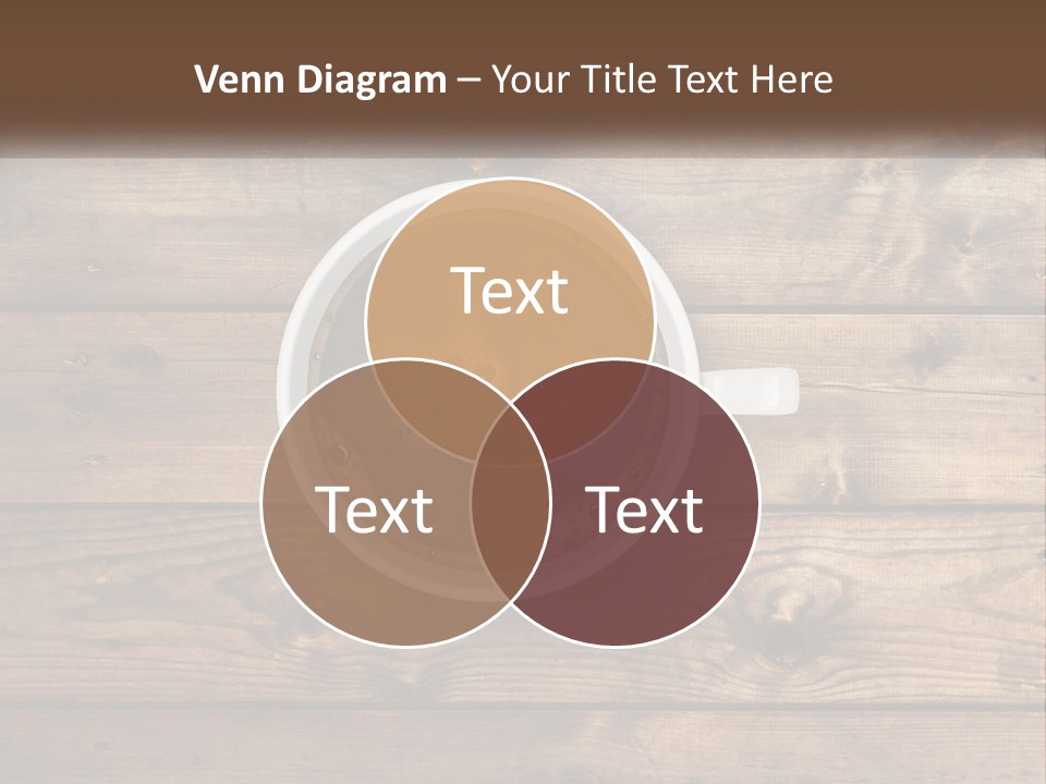 A Cup Of Coffee On A Wooden Table PowerPoint Template
