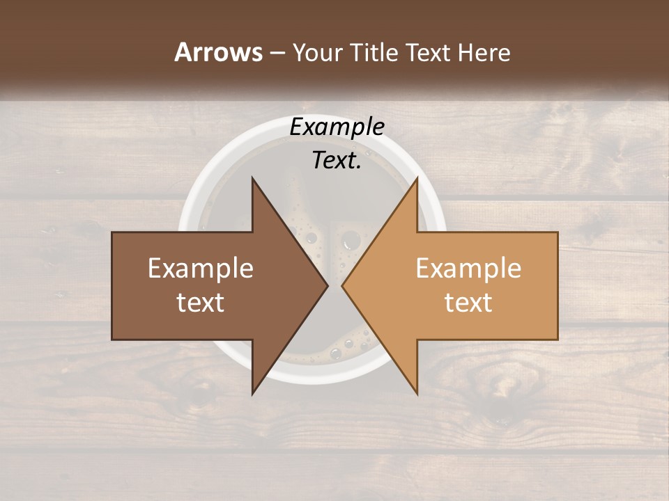 A Cup Of Coffee On A Wooden Table PowerPoint Template