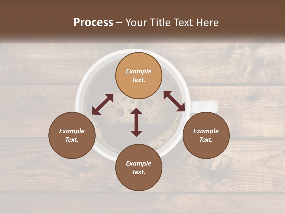 A Cup Of Coffee On A Wooden Table PowerPoint Template