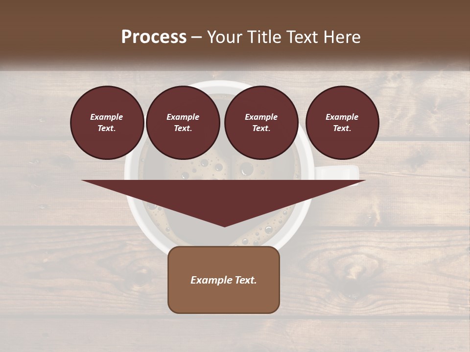 A Cup Of Coffee On A Wooden Table PowerPoint Template