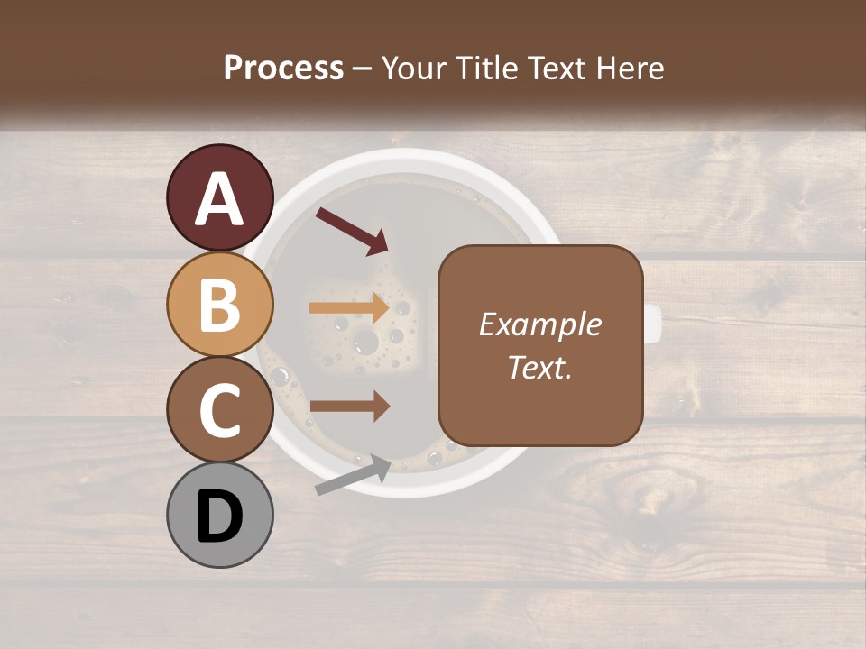A Cup Of Coffee On A Wooden Table PowerPoint Template