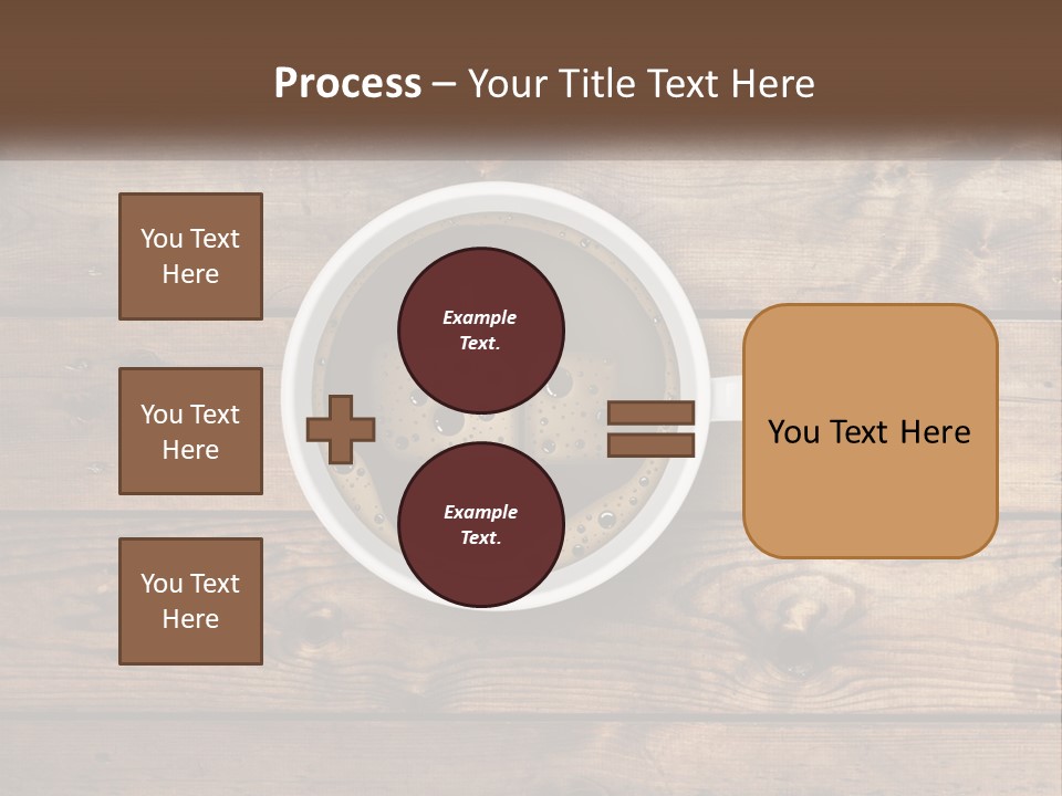A Cup Of Coffee On A Wooden Table PowerPoint Template
