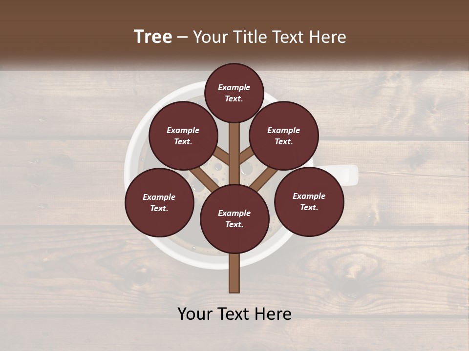 A Cup Of Coffee On A Wooden Table PowerPoint Template