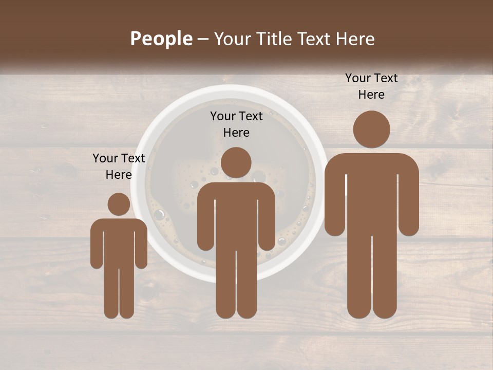 A Cup Of Coffee On A Wooden Table PowerPoint Template