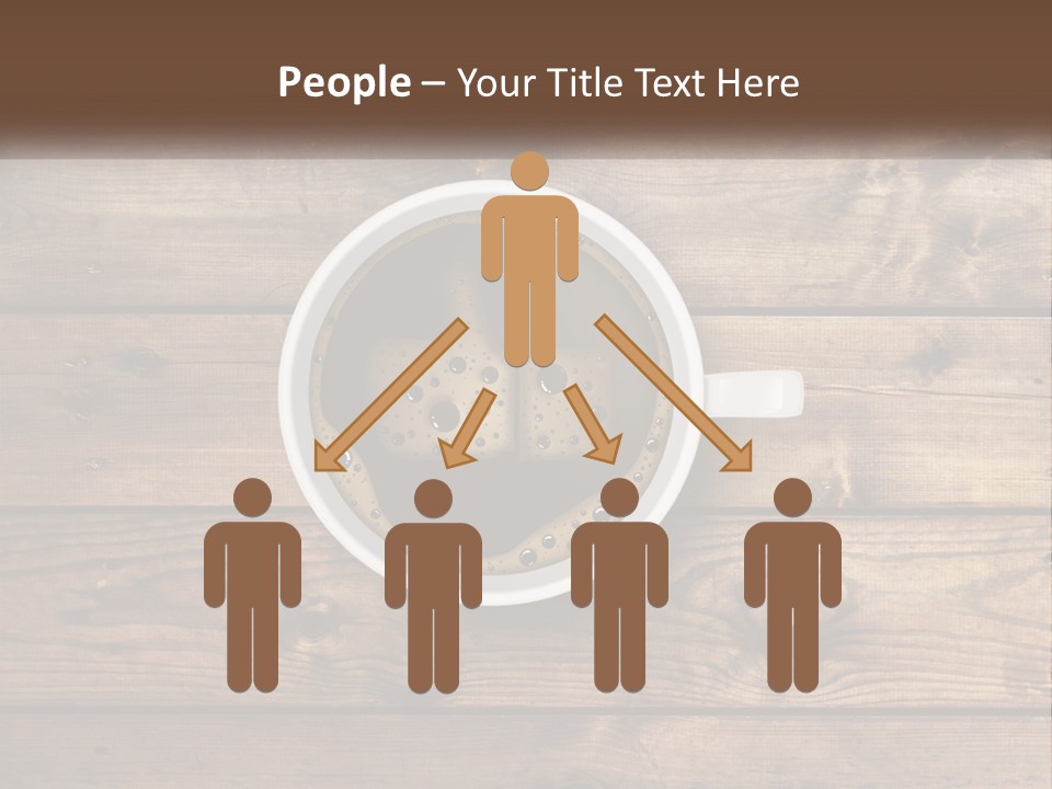 A Cup Of Coffee On A Wooden Table PowerPoint Template