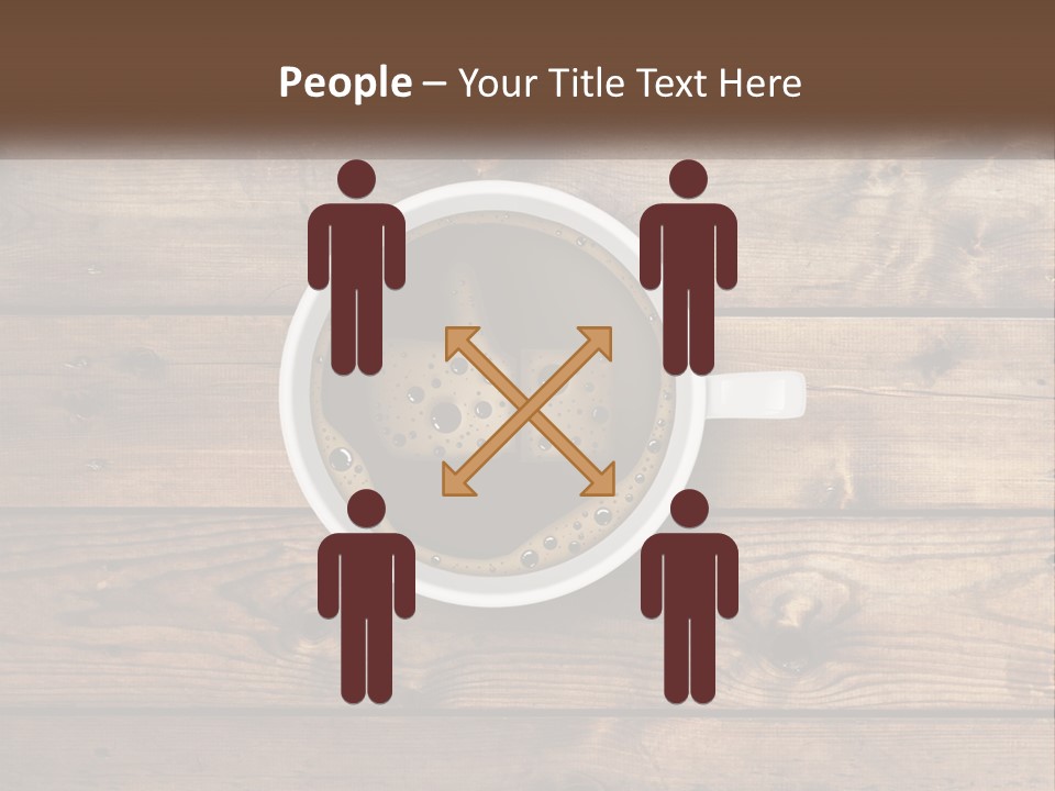 A Cup Of Coffee On A Wooden Table PowerPoint Template