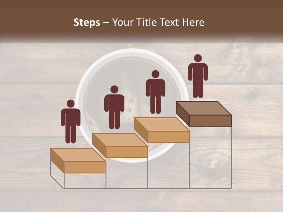 A Cup Of Coffee On A Wooden Table PowerPoint Template