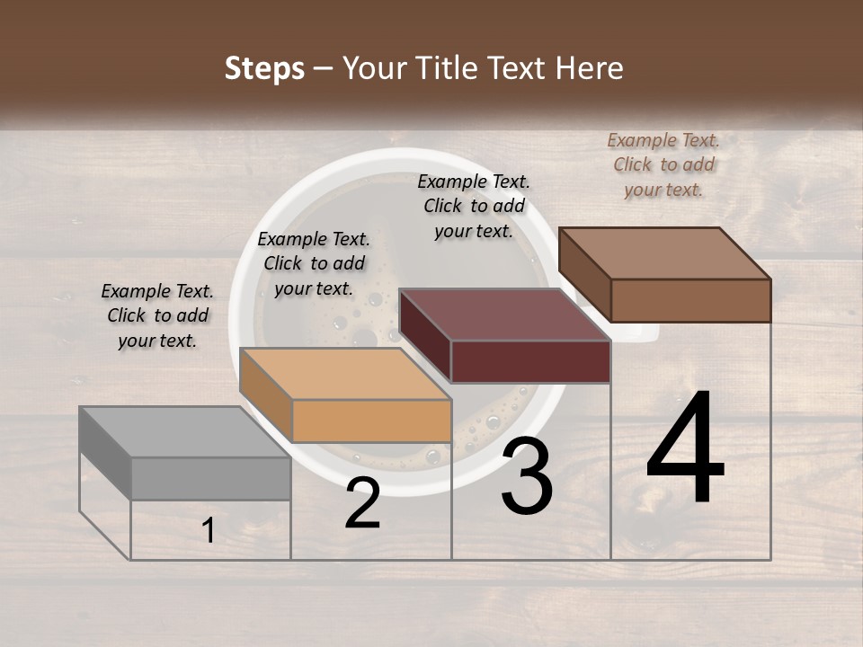 A Cup Of Coffee On A Wooden Table PowerPoint Template