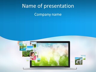 A Computer Screen With A Bunch Of Pictures On It PowerPoint Template