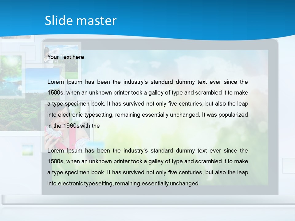 A Computer Screen With A Bunch Of Pictures On It PowerPoint Template