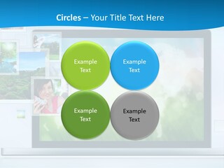 A Computer Screen With A Bunch Of Pictures On It PowerPoint Template
