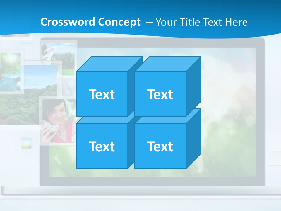 A Computer Screen With A Bunch Of Pictures On It PowerPoint Template