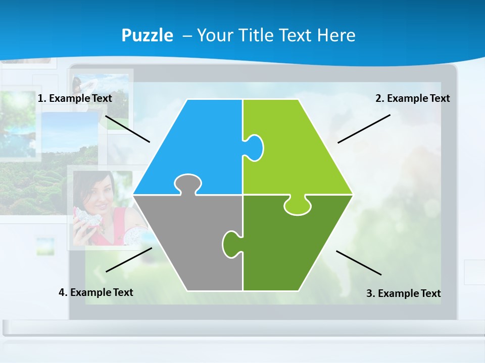 A Computer Screen With A Bunch Of Pictures On It PowerPoint Template