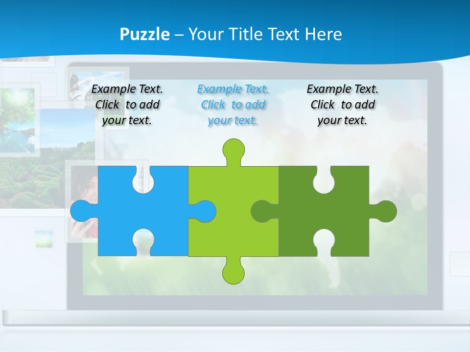 A Computer Screen With A Bunch Of Pictures On It PowerPoint Template