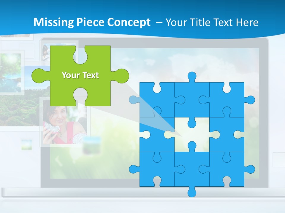 A Computer Screen With A Bunch Of Pictures On It PowerPoint Template