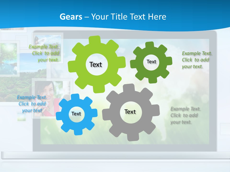 A Computer Screen With A Bunch Of Pictures On It PowerPoint Template