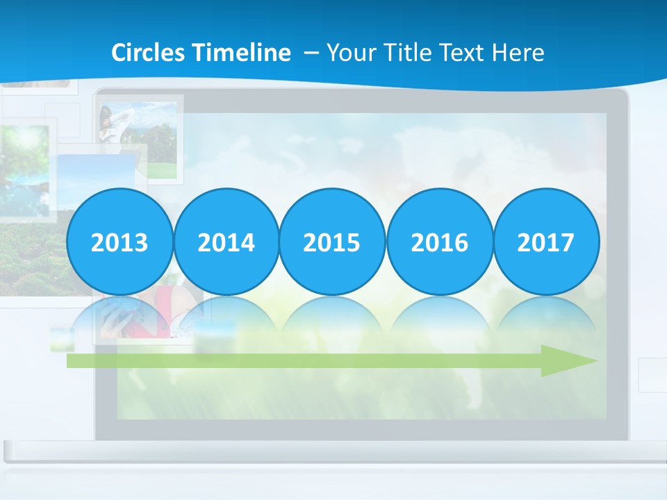 A Computer Screen With A Bunch Of Pictures On It PowerPoint Template