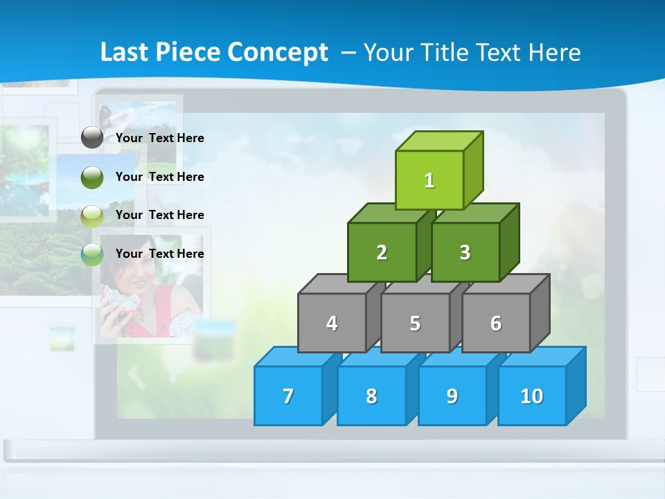 A Computer Screen With A Bunch Of Pictures On It PowerPoint Template
