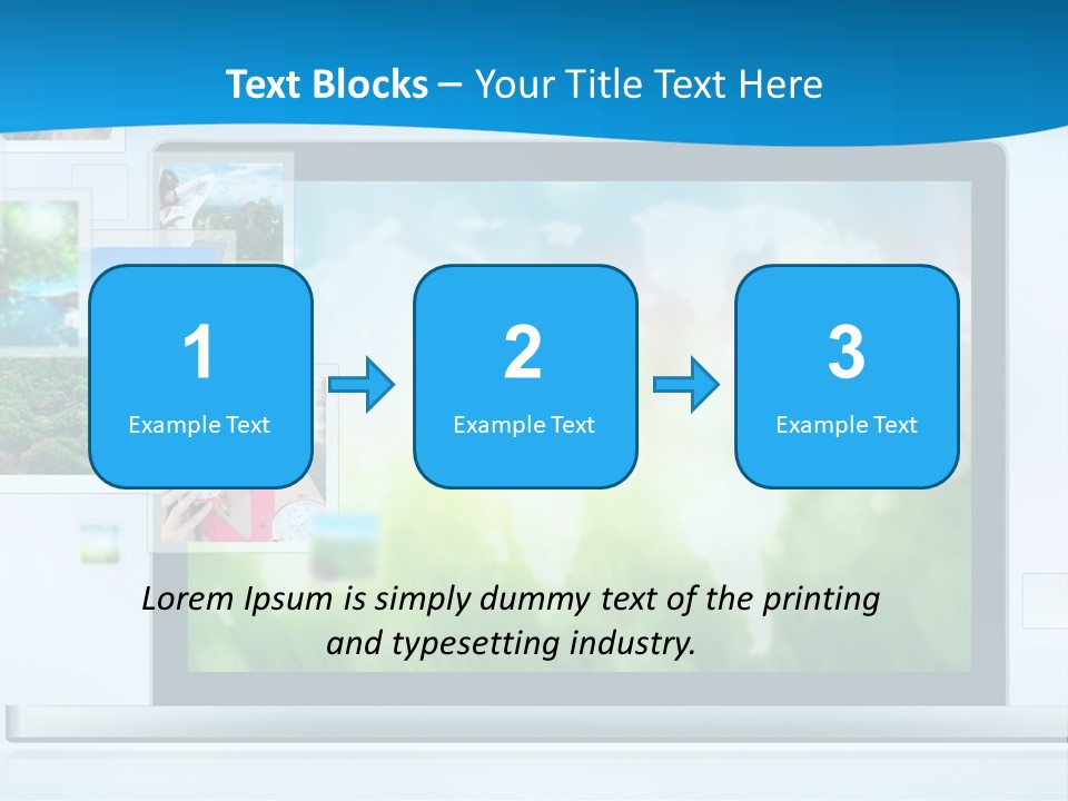 A Computer Screen With A Bunch Of Pictures On It PowerPoint Template