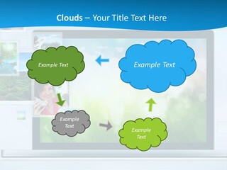 A Computer Screen With A Bunch Of Pictures On It PowerPoint Template