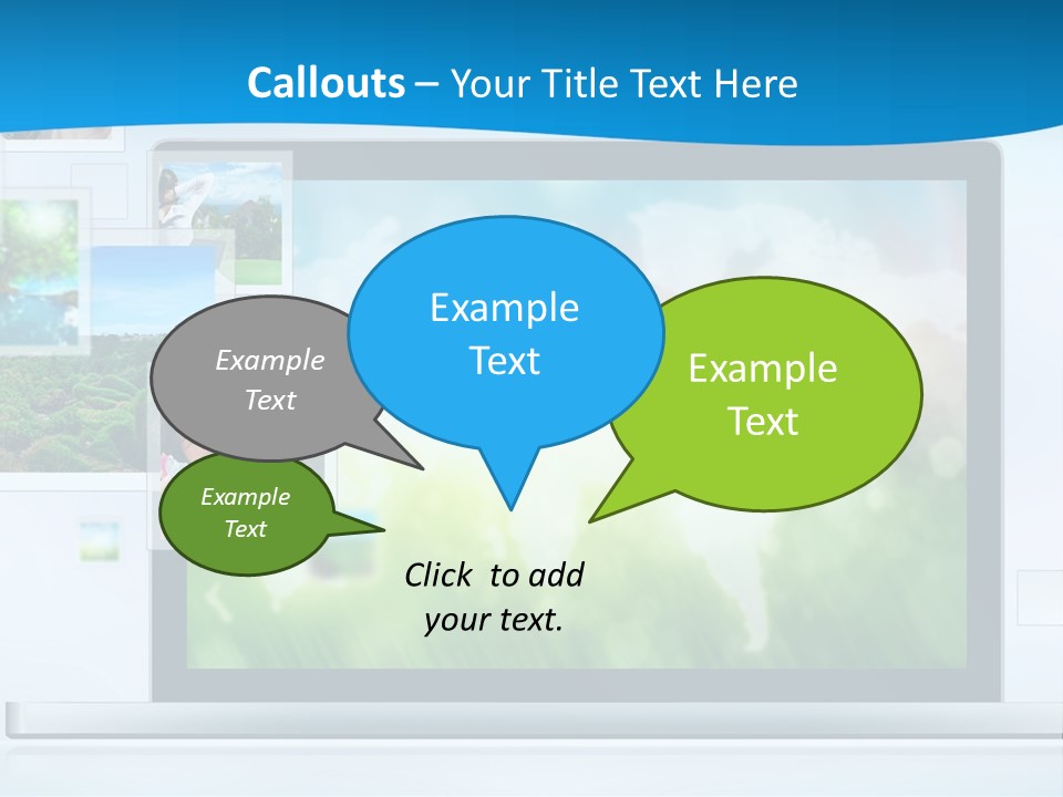 A Computer Screen With A Bunch Of Pictures On It PowerPoint Template