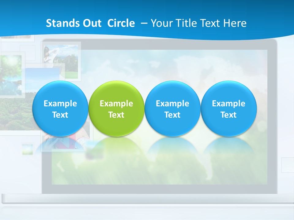 A Computer Screen With A Bunch Of Pictures On It PowerPoint Template