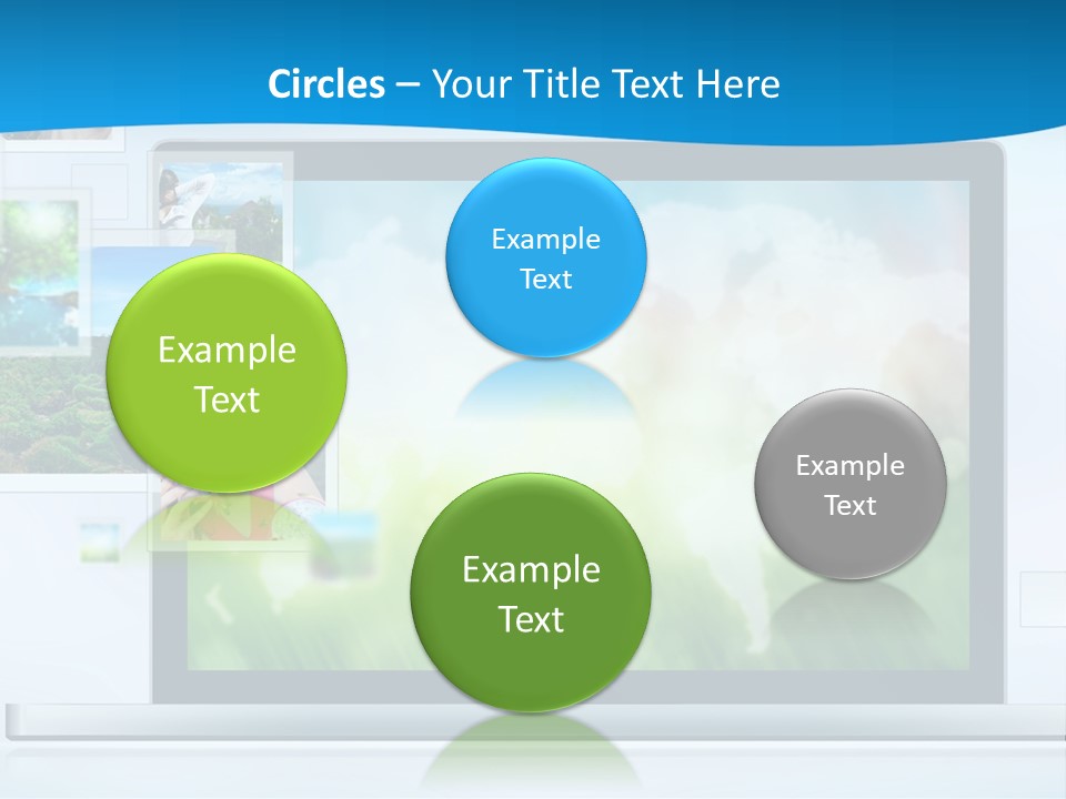 A Computer Screen With A Bunch Of Pictures On It PowerPoint Template