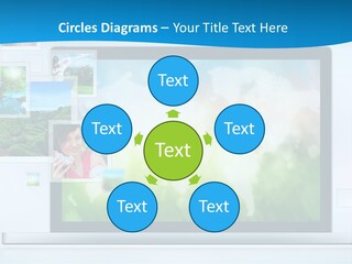 A Computer Screen With A Bunch Of Pictures On It PowerPoint Template