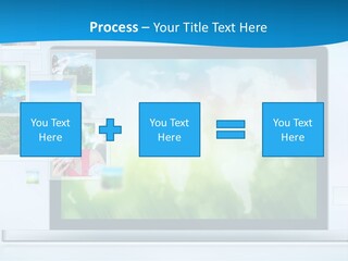A Computer Screen With A Bunch Of Pictures On It PowerPoint Template