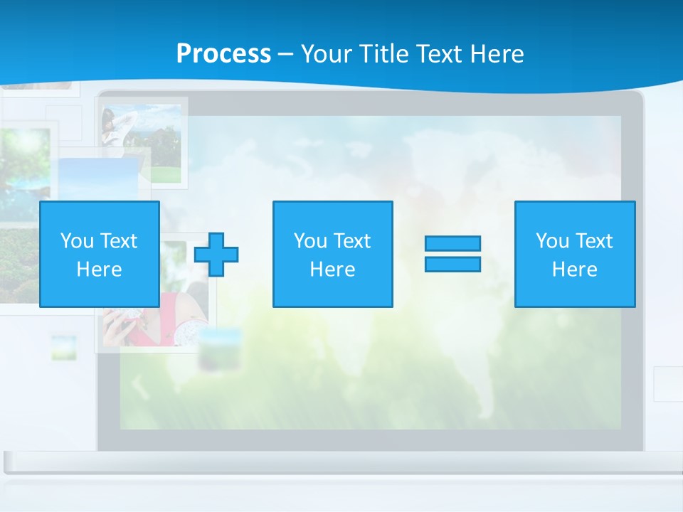 A Computer Screen With A Bunch Of Pictures On It PowerPoint Template