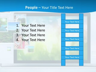 A Computer Screen With A Bunch Of Pictures On It PowerPoint Template