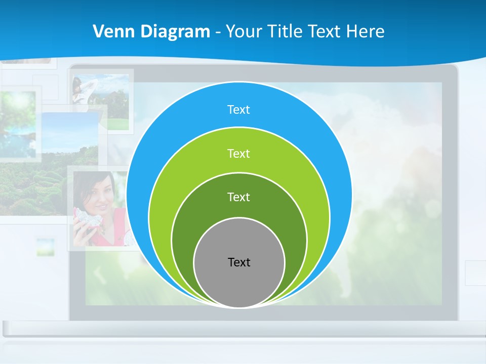A Computer Screen With A Bunch Of Pictures On It PowerPoint Template