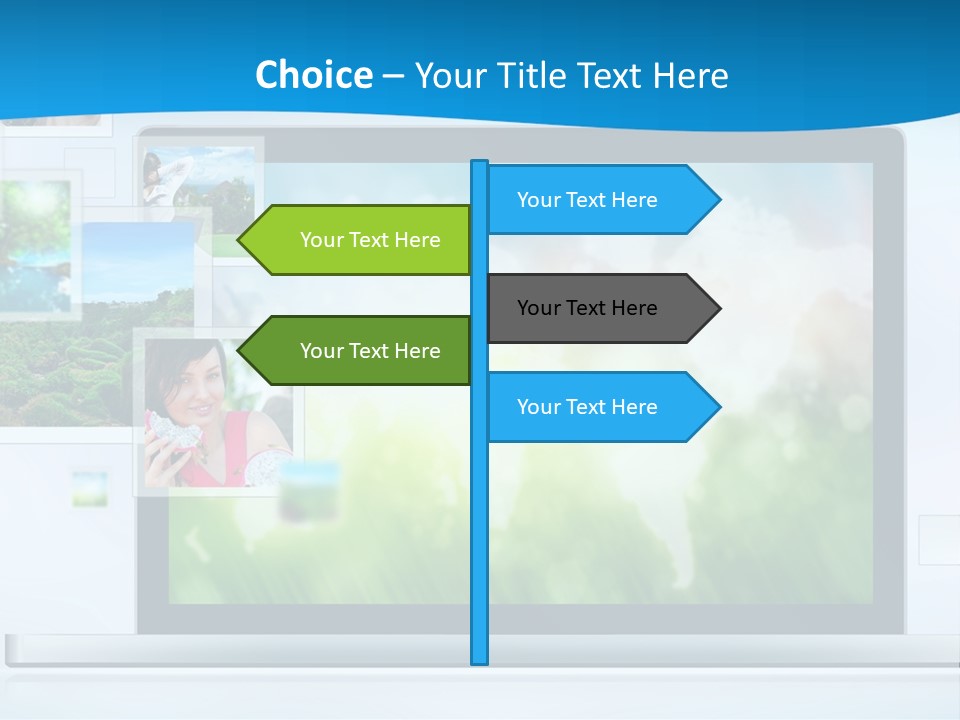A Computer Screen With A Bunch Of Pictures On It PowerPoint Template