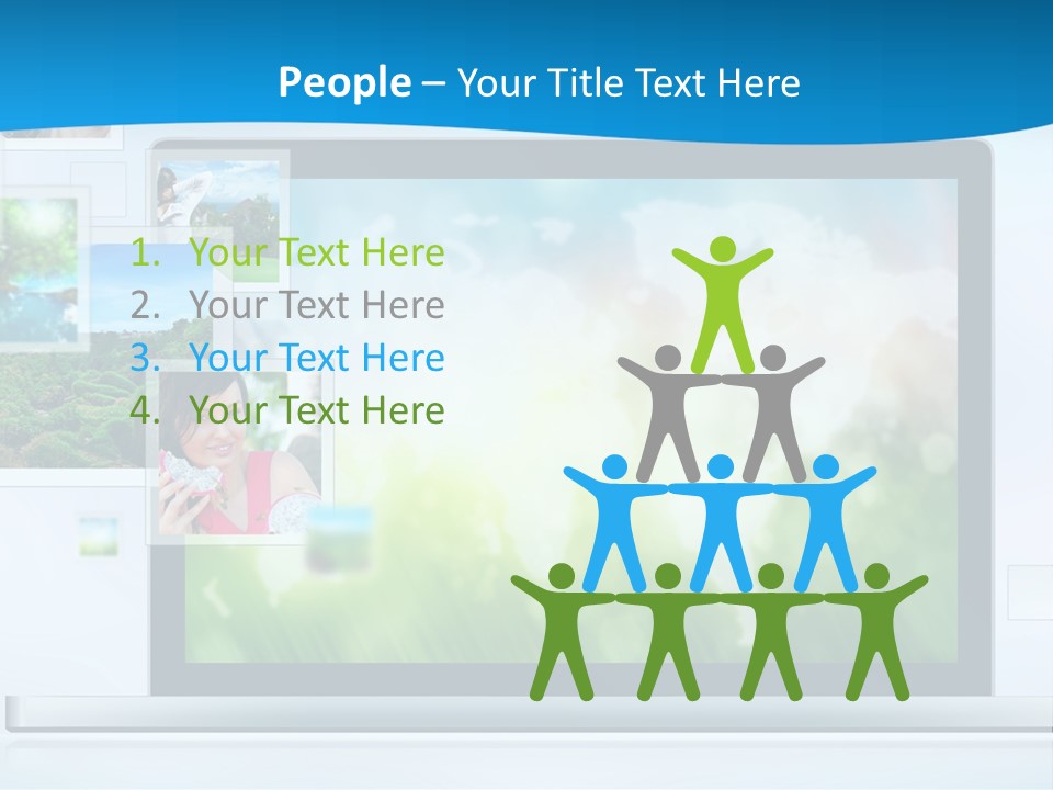 A Computer Screen With A Bunch Of Pictures On It PowerPoint Template