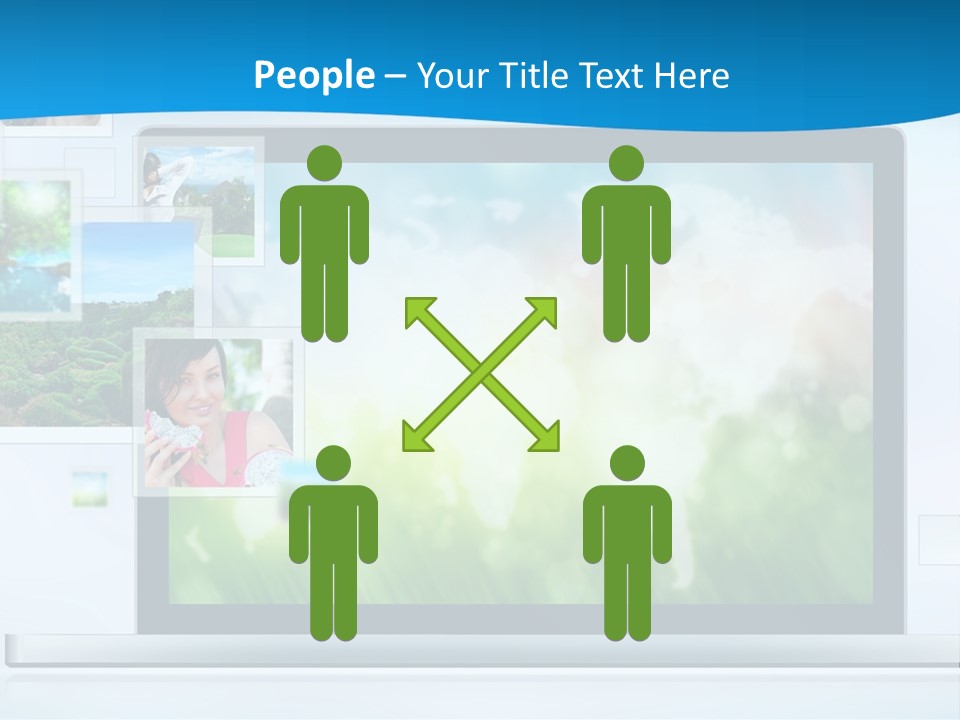 A Computer Screen With A Bunch Of Pictures On It PowerPoint Template