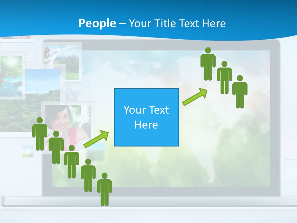 A Computer Screen With A Bunch Of Pictures On It PowerPoint Template