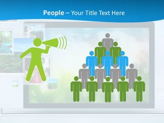 A Computer Screen With A Bunch Of Pictures On It PowerPoint Template